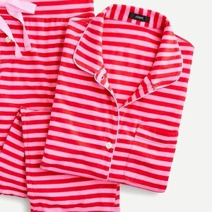 J. Crew “L” monogram pink button up pajama top size XS